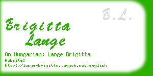 brigitta lange business card